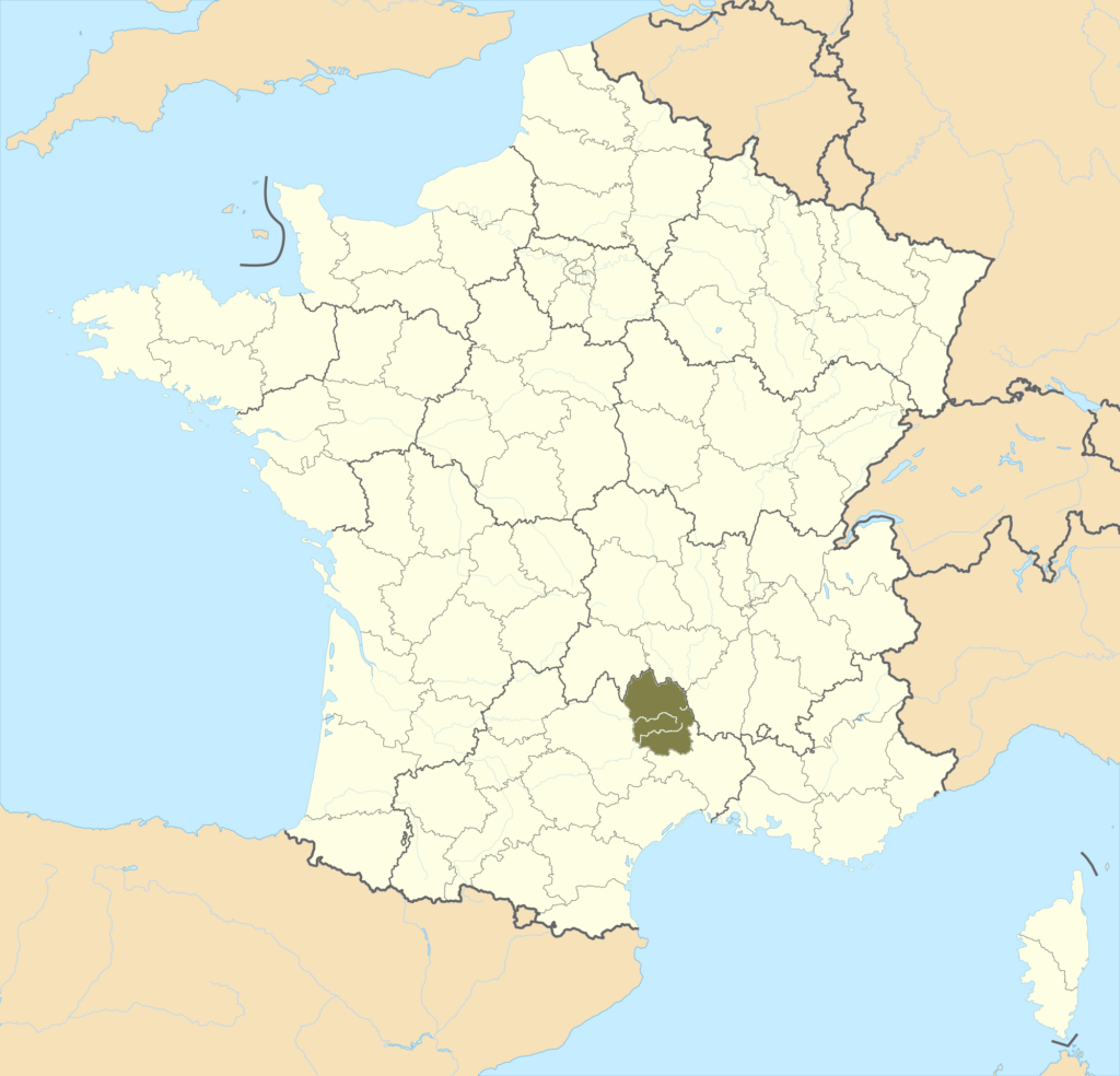 Carte de localisation de la Lozère en France.