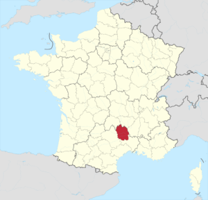 Carte de localisation de la Lozère en France.