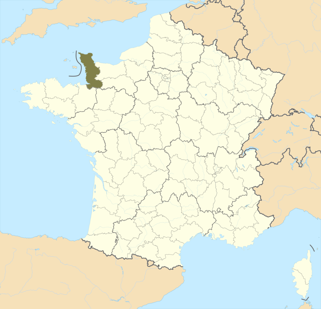 Carte de localisation de la Manche en France.