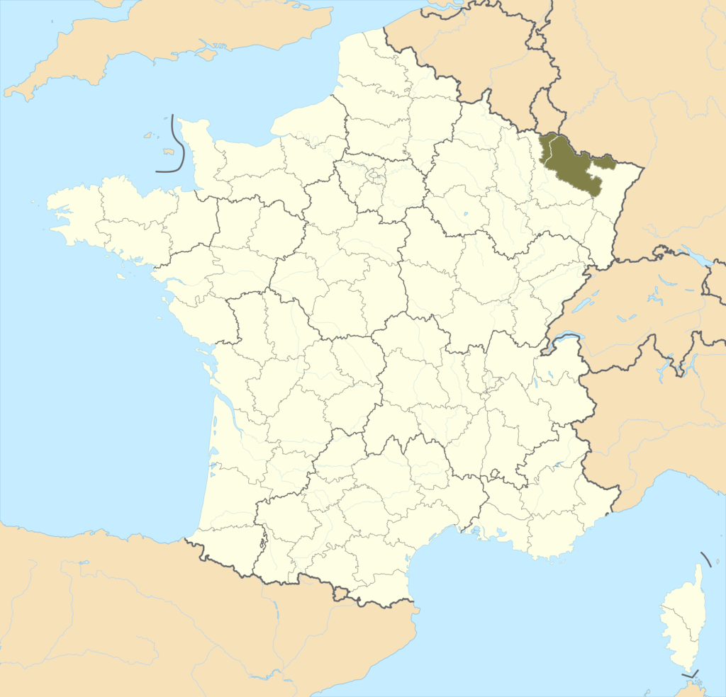 Carte de localisation de la Moselle en France.