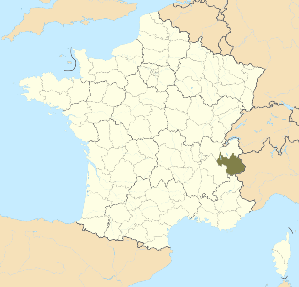 Carte de localisation de la Savoie en France.