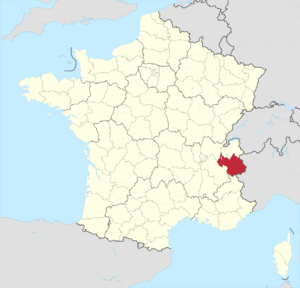 Carte de localisation de la Savoie en France.