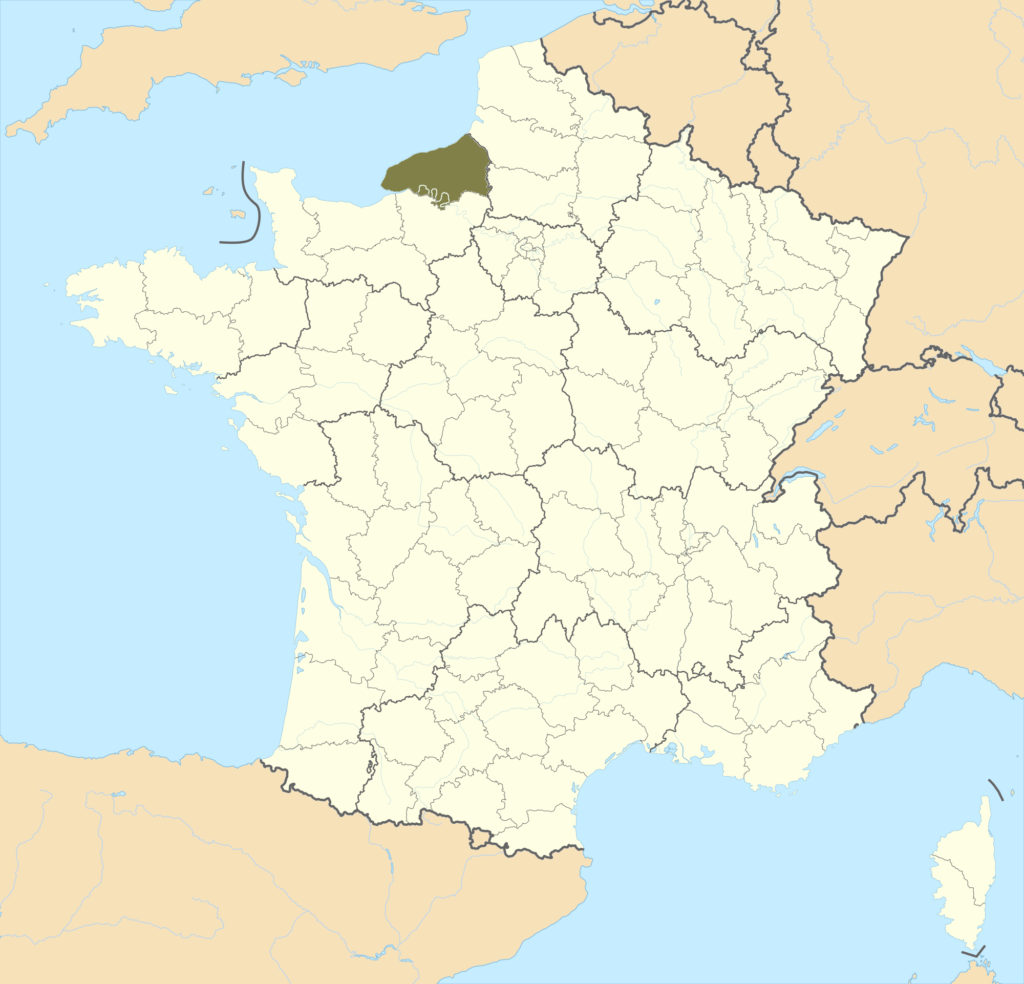 Carte de localisation de la Seine-Maritime en France.