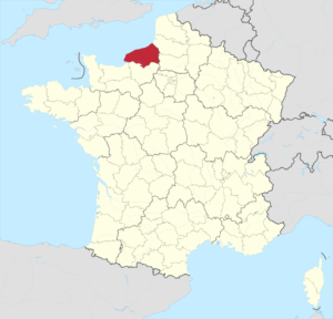 Carte de localisation de la Seine-Maritime en France.