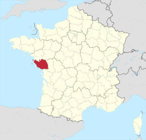 Carte de localisation de la Vendée en France.