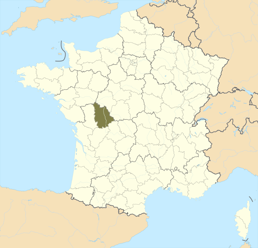 Carte de localisation de la Vienne en France.