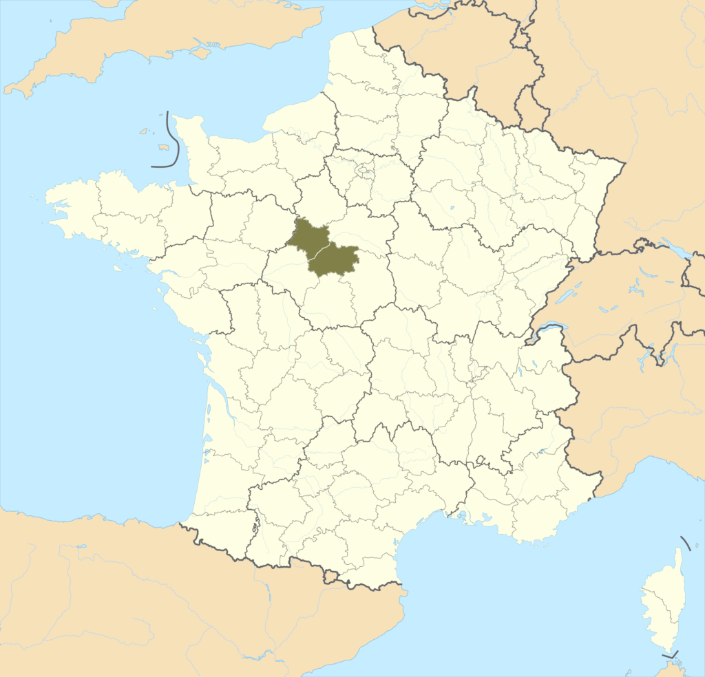 Carte de localisation du Loir-et-Cher en France.