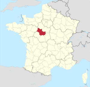 Carte de localisation du Loir-et-Cher en France.