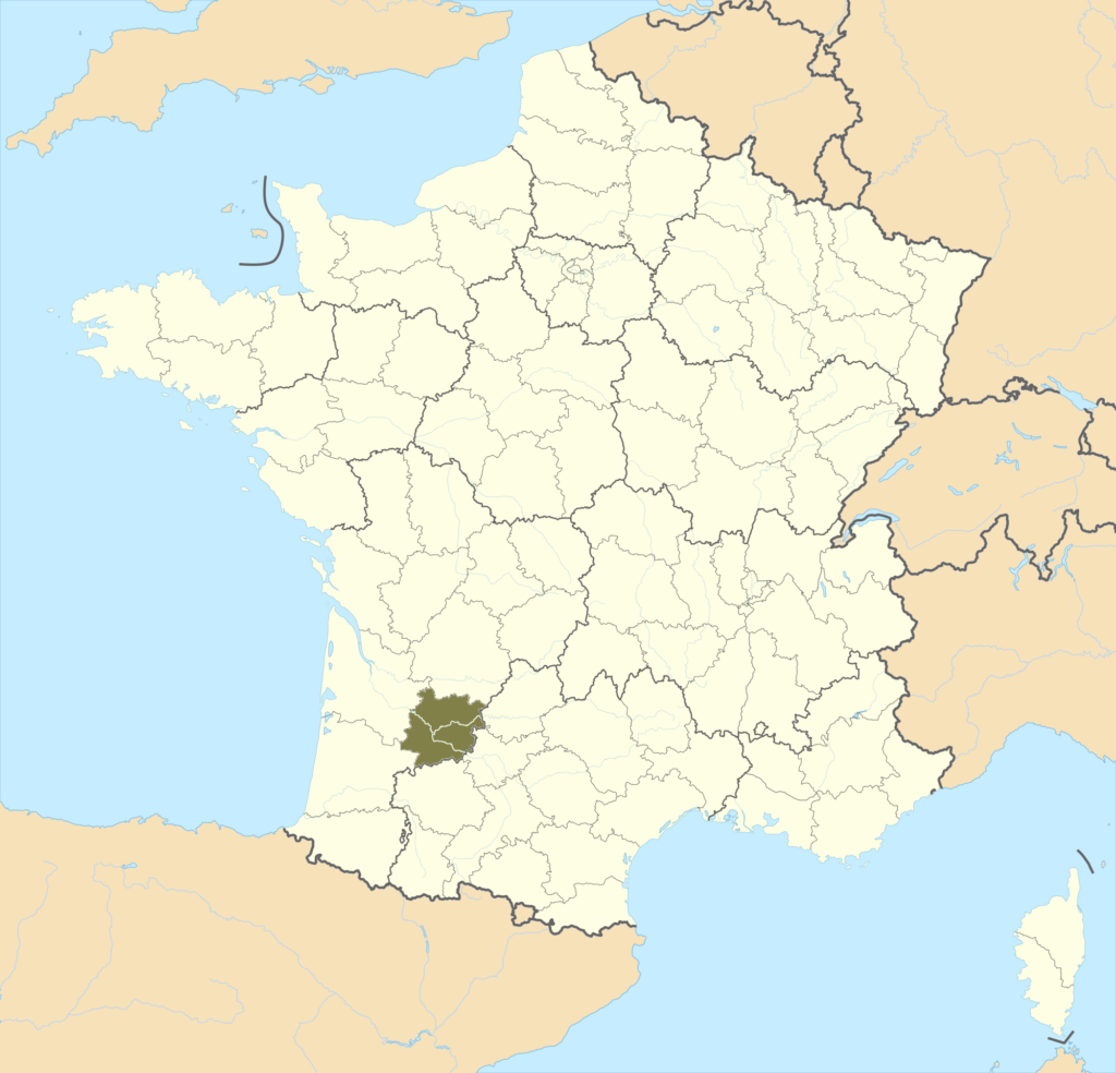 Carte de localisation du Lot-et-Garonne en France.