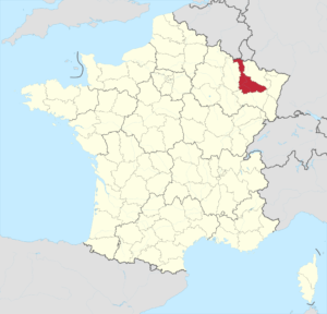 Carte de localisation de Meurthe-et-Moselle en France.