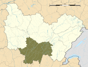 Carte de localisation de Saône-et-Loire dans la région Bourgogne-Franche-Comté.