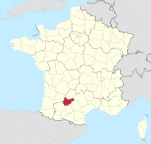 Carte de localisation du Tarn-et-Garonne en France.