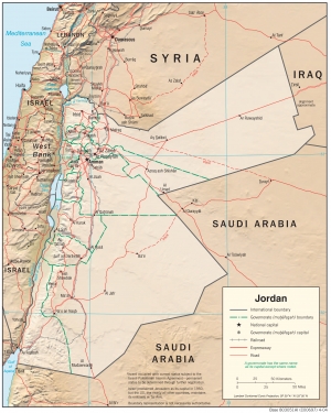 Carte de la Jordanie