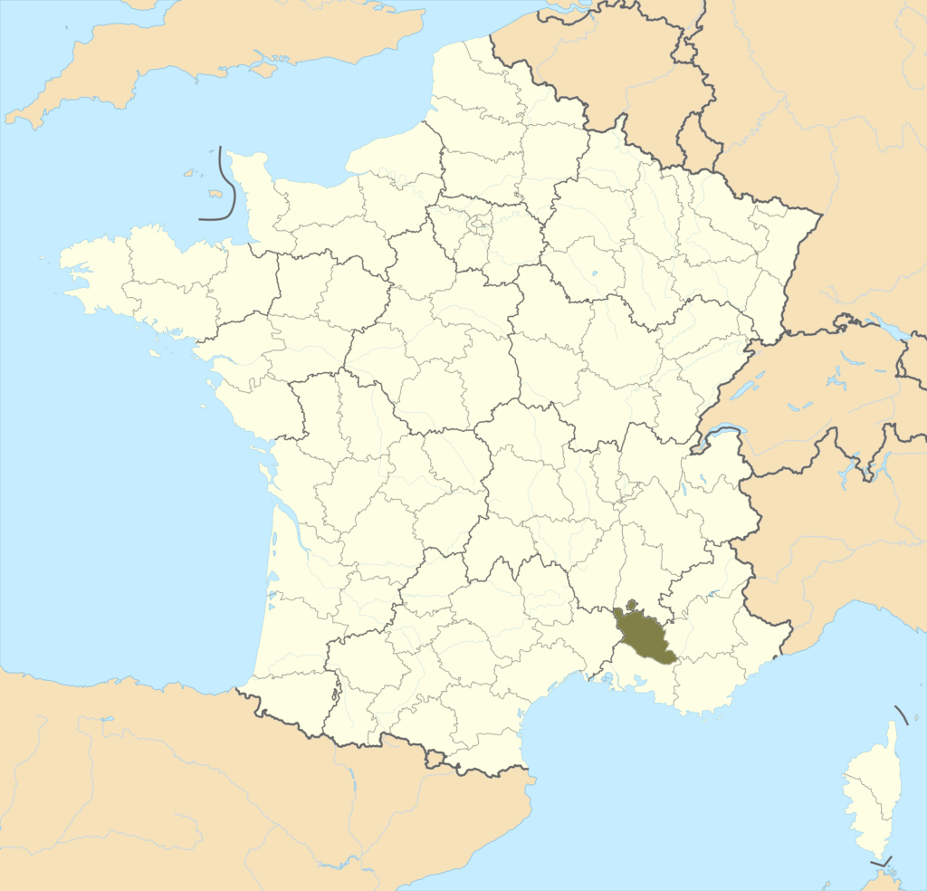 Carte de localisation du Vaucluse en France.