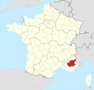 Carte de localisation des Alpes-de-Haute-Provence en France.
