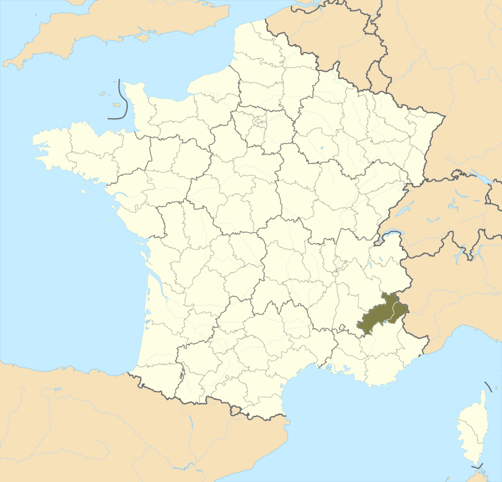 Carte de localisation des Hautes-Alpes en France.