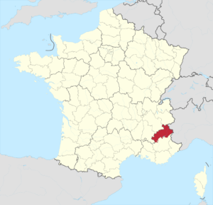 Carte de localisation des Hautes-Alpes en France.