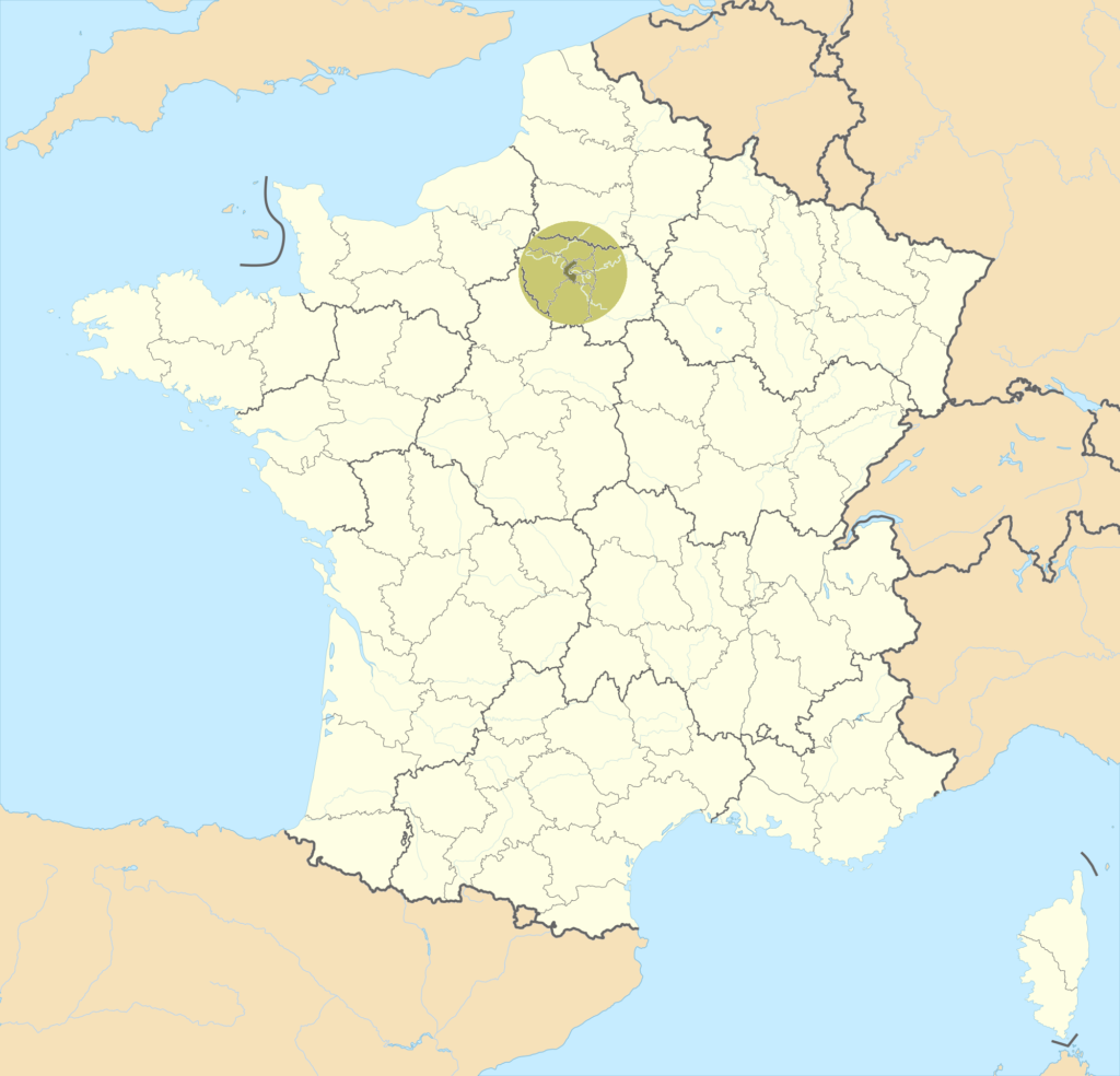 Carte de localisation des Hauts-de-Seine en France.