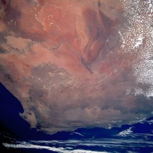 Image satellite du désert du Kalahari