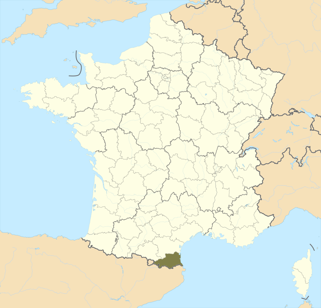 Carte de localisation des Pyrénées-Orientales en France.