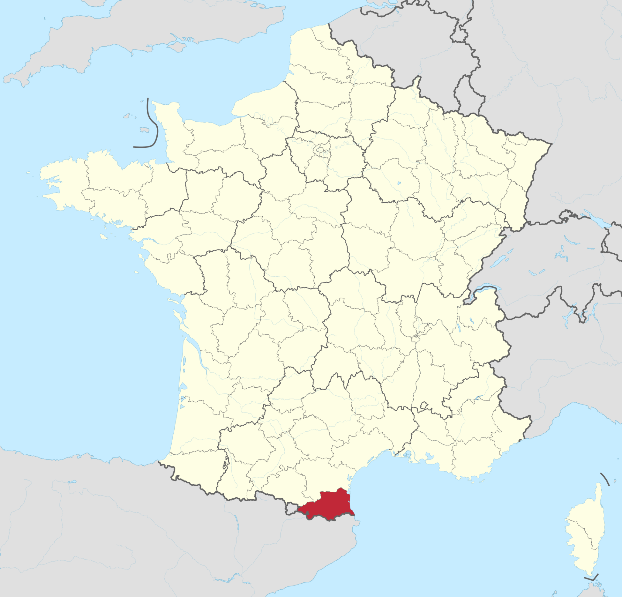 Carte De Localisation Des Pyrenees Orientales En France 2016 2048x1968 