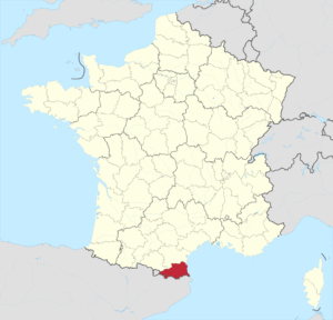 Carte de localisation des Pyrénées-Orientales en France.