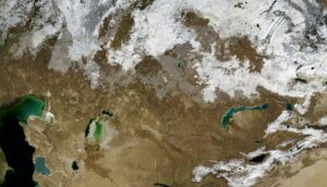 Image satellite du Kazakhstan.
