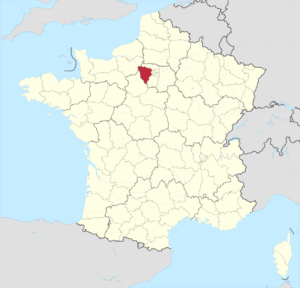 Carte de localisation des Yvelines en France.