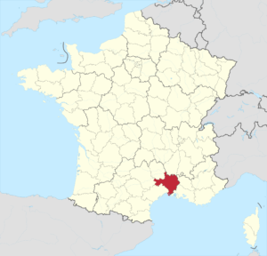 Carte de localisation du Gard en France.