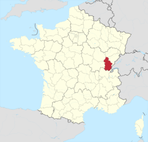 Carte de localisation du Jura en France.
