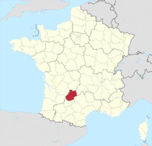 Carte de localisation du Lot en France.