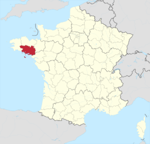 Carte de localisation du Morbihan en France.