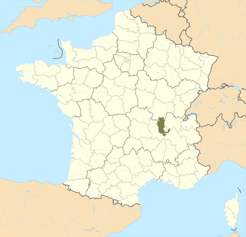 Carte de localisation du Rhône en France.