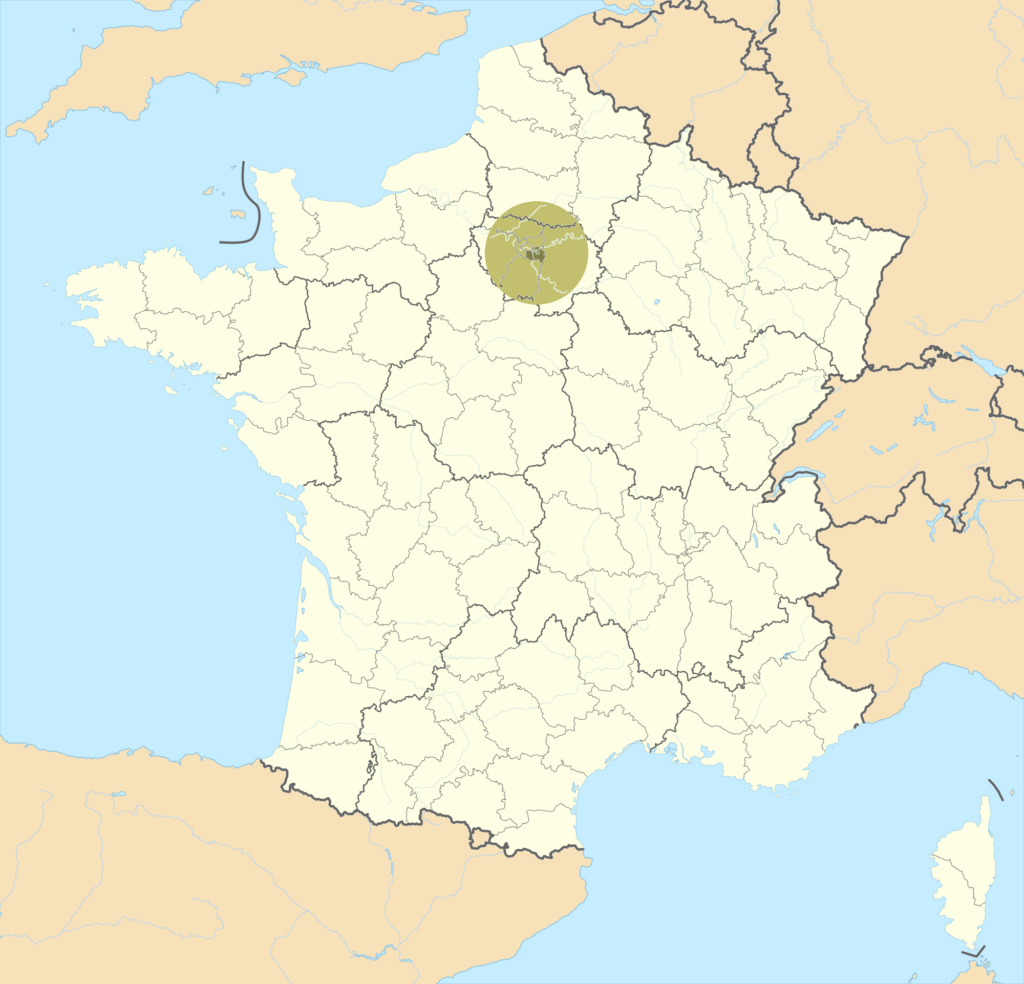 Carte de localisation du Val-de-Marne en France.