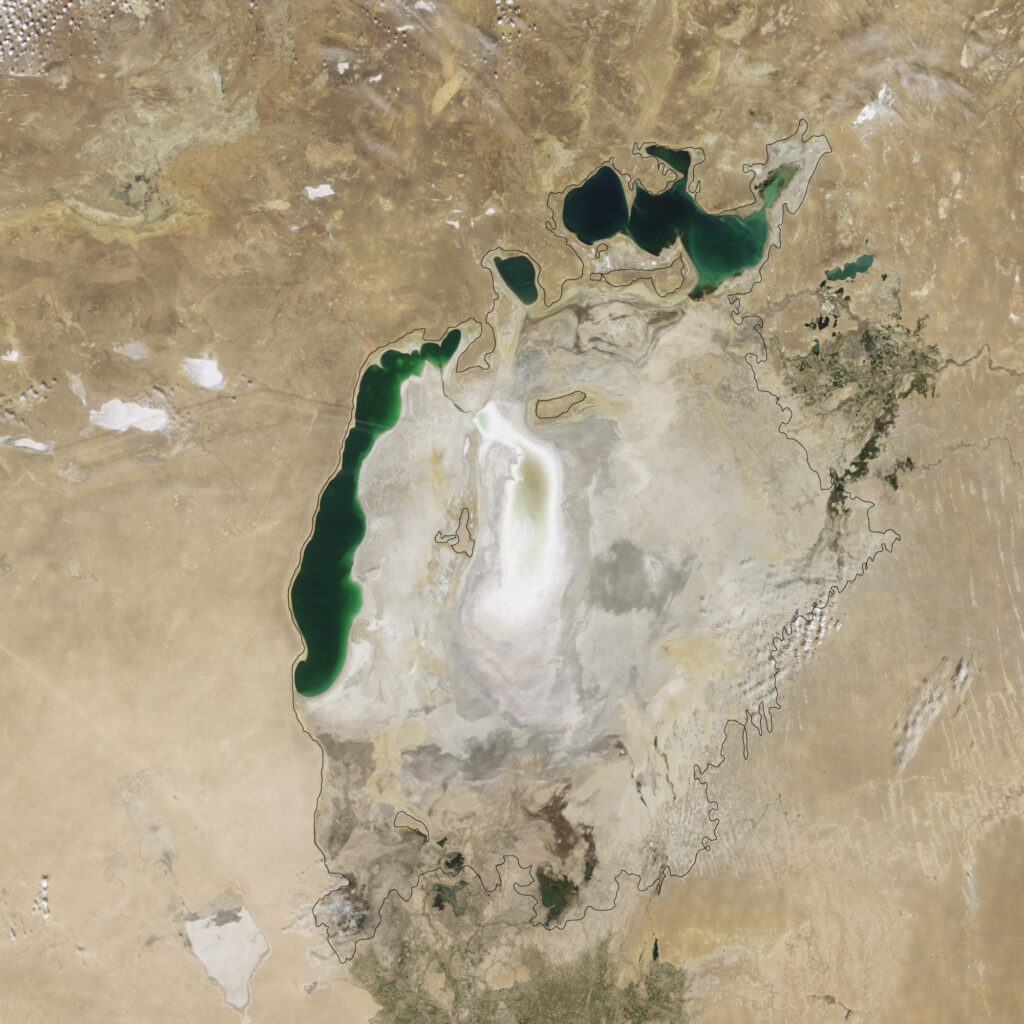 Image satellite de la mer d'Aral