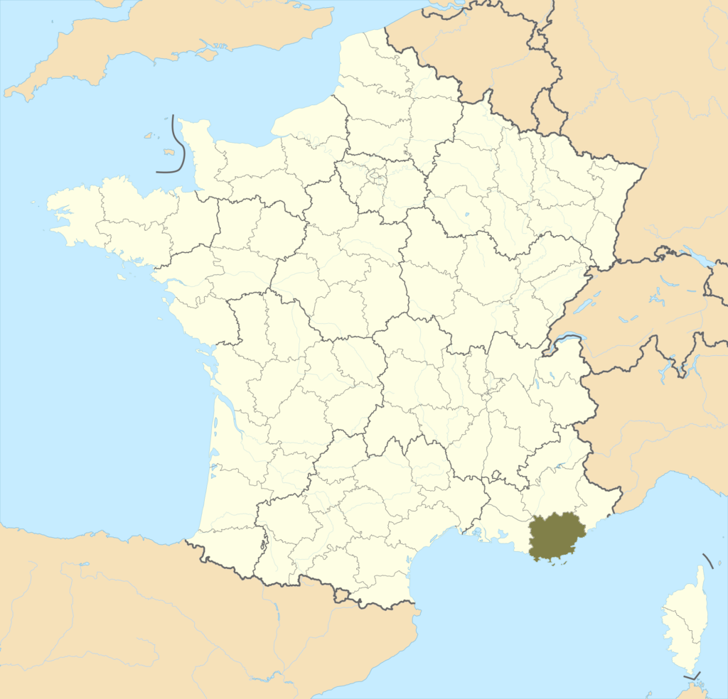 Carte de localisation du Var en France.