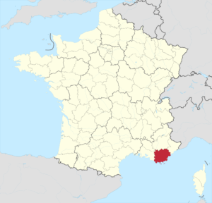 Carte de localisation du Var en France.