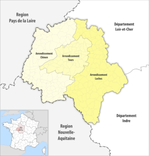 Les arrondissements du département d’Indre-et-Loire