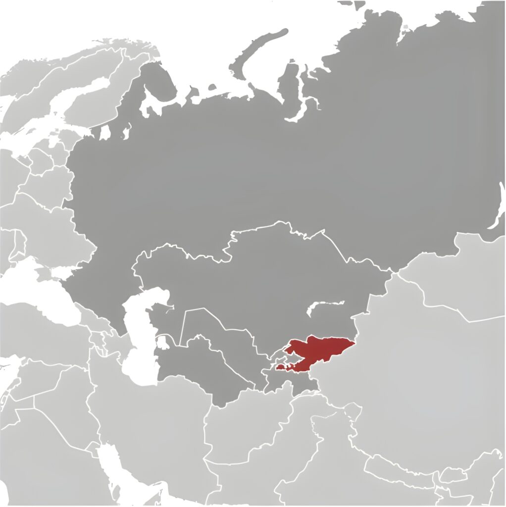 Carte de localisation du Kirghizistan