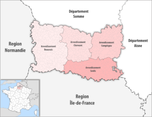 Les arrondissements du département de l’Oise