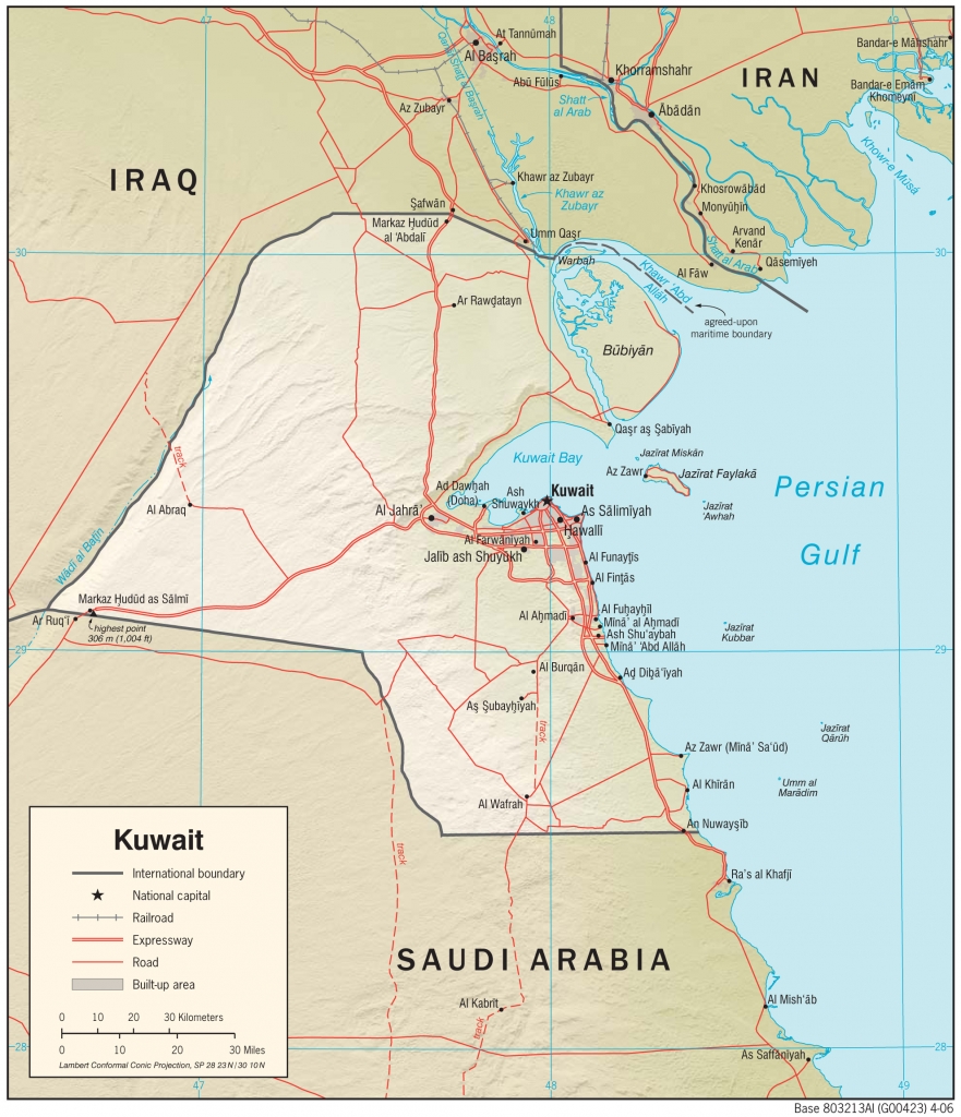 Carte du Koweït