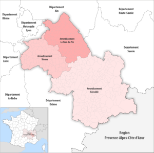 Les arrondissements du département de l’Isère