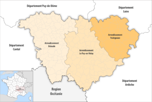 Les arrondissements du département de la Haute-Loire