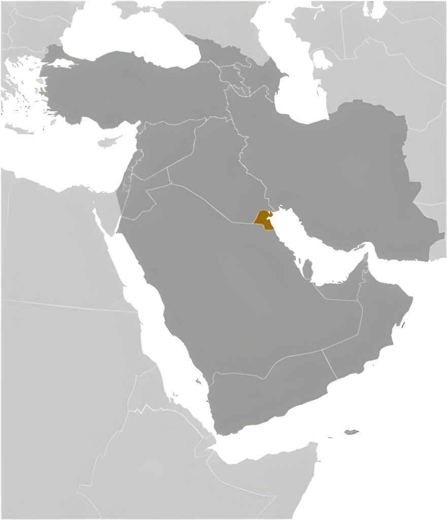 Carte de localisation du Koweït