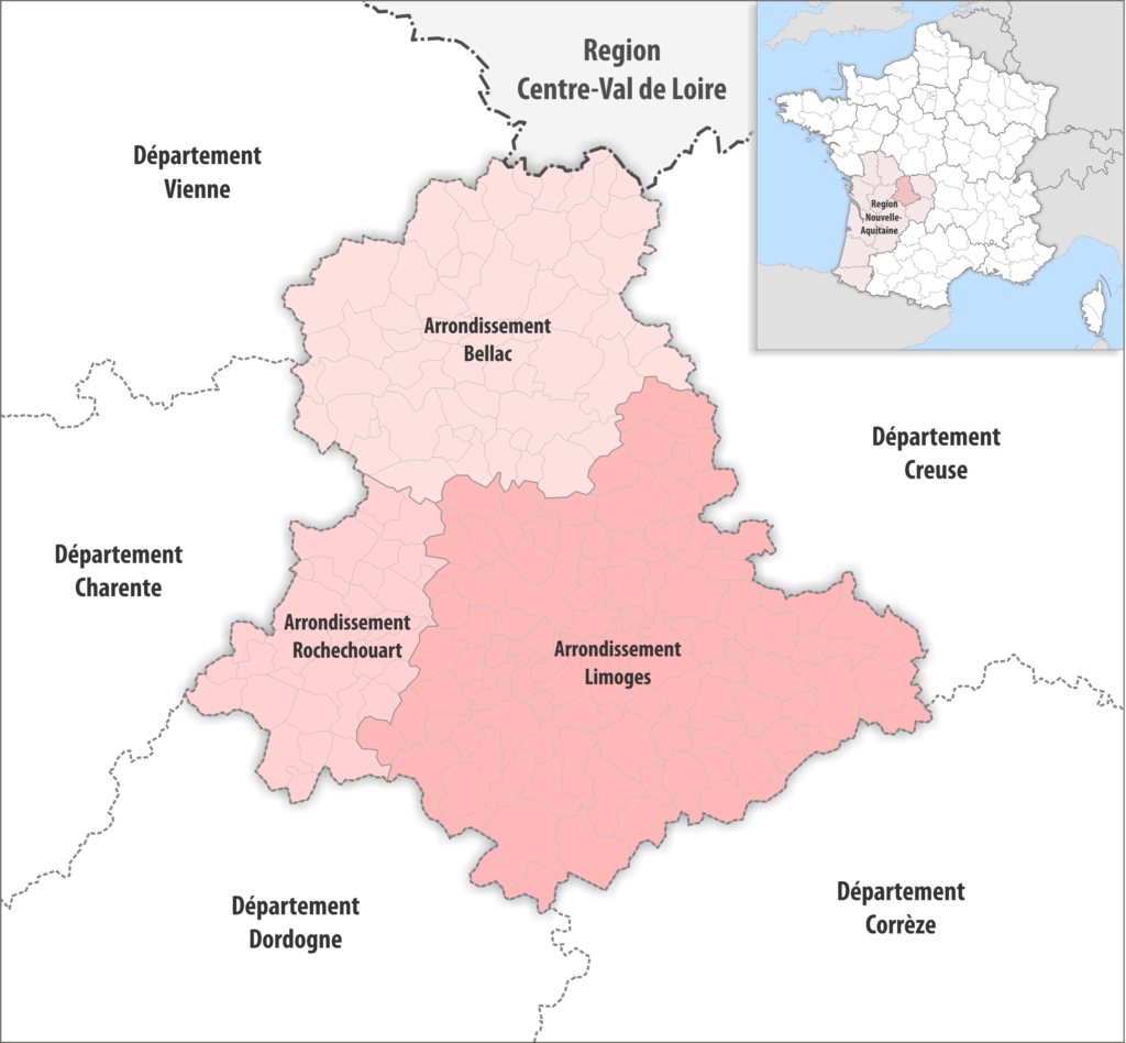 Les Arrondissements Du Département De La Haute Vienne