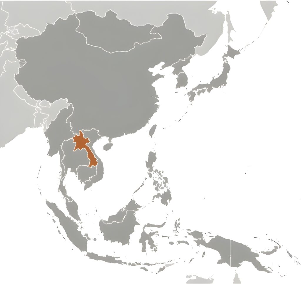 Carte de localisation du Laos