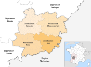 Les arrondissements du département de Lot-et-Garonne
