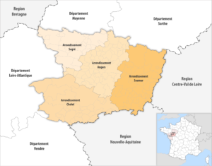 Les arrondissements du département de Maine-et-Loire