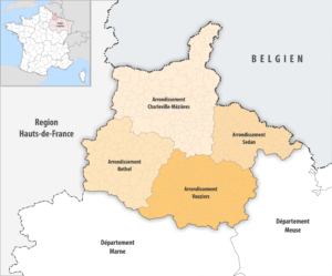 Les arrondissements du département des Ardennes