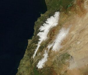 Image satellite du Liban